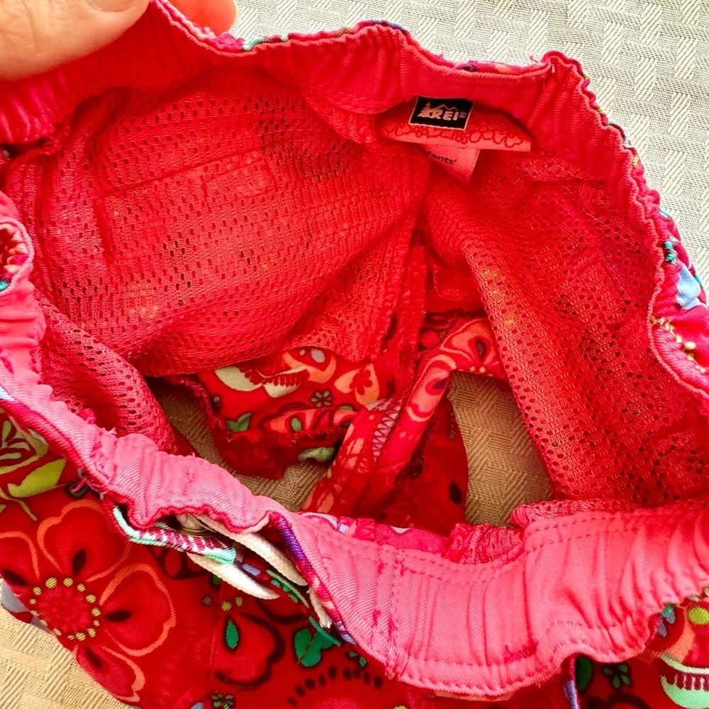 REI Baby Swim Shorts 6M – Pink Floral Quick-Dry Trunks w/ Mesh Liner‎
